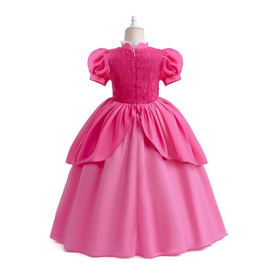 ピーチ姫風 ドレス キッズ ハロウィン コスプレ衣装 女の子 なりきりプリンセス コスチューム 子ども 子供 クリスマス コスプレ コス 仮装 ...