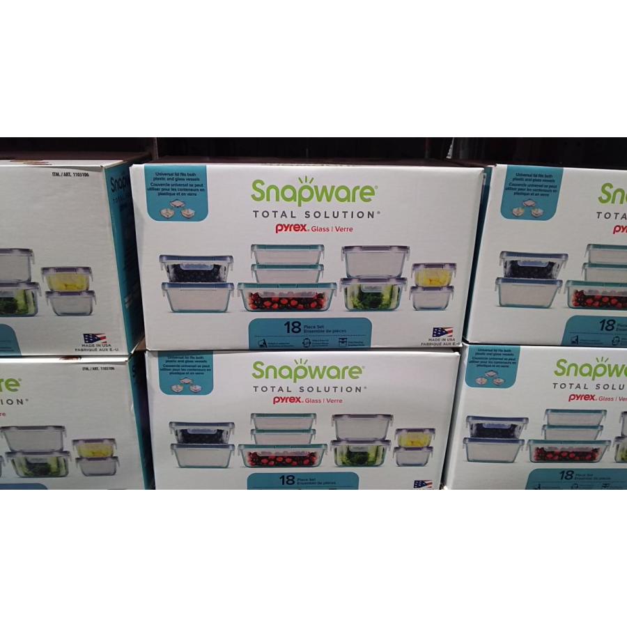 Snapware ガラス製 食品保存容器 18pc 蓋含む コストコ 食品保存 コンテナ 本体オーブン調理可能 耐熱 スナップウェアー Cos01106 トキメキ屋 通販 Yahoo ショッピング