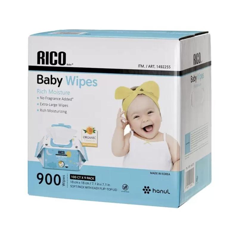 コストコ 赤ちゃん用 おしりふき 使い比べ超お得セット！900枚+900枚 RICO 赤ちゃん用 おしりふき 900枚 1492255 baby wipes 無香料