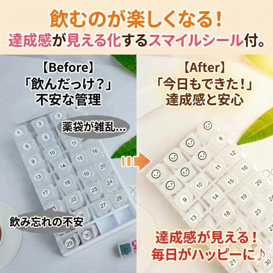 実用的くすりケース 31日間スマイルピルケース 月間くすりケース 飲み