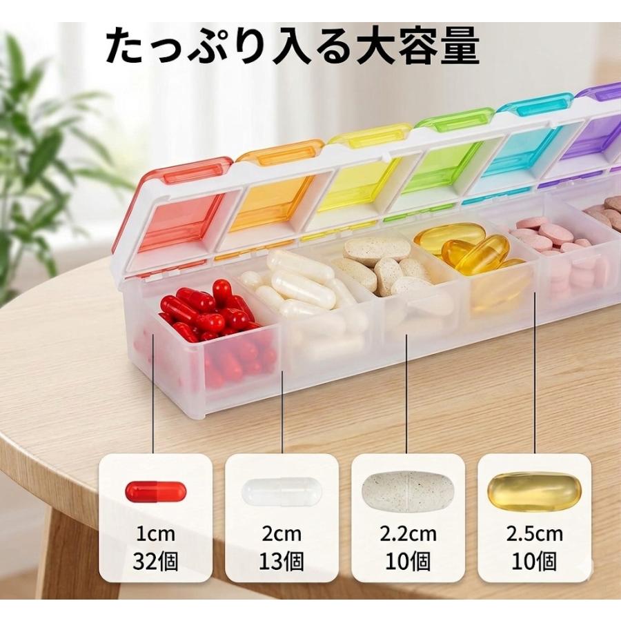 ピルケース 1週間 1日1回 一度に補充 時短補充 大容量薬ケース