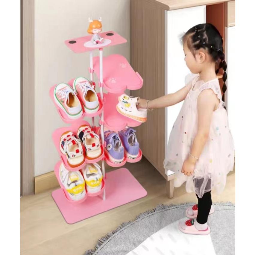 シューズラック キッズ 子供用靴置き スリム かわいい うさぎ 像