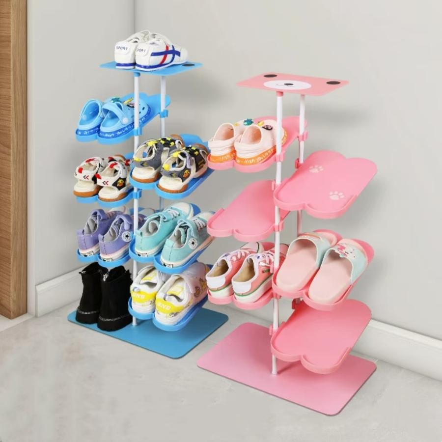 シューズラック キッズ 子供用靴置き スリム かわいい うさぎ 像