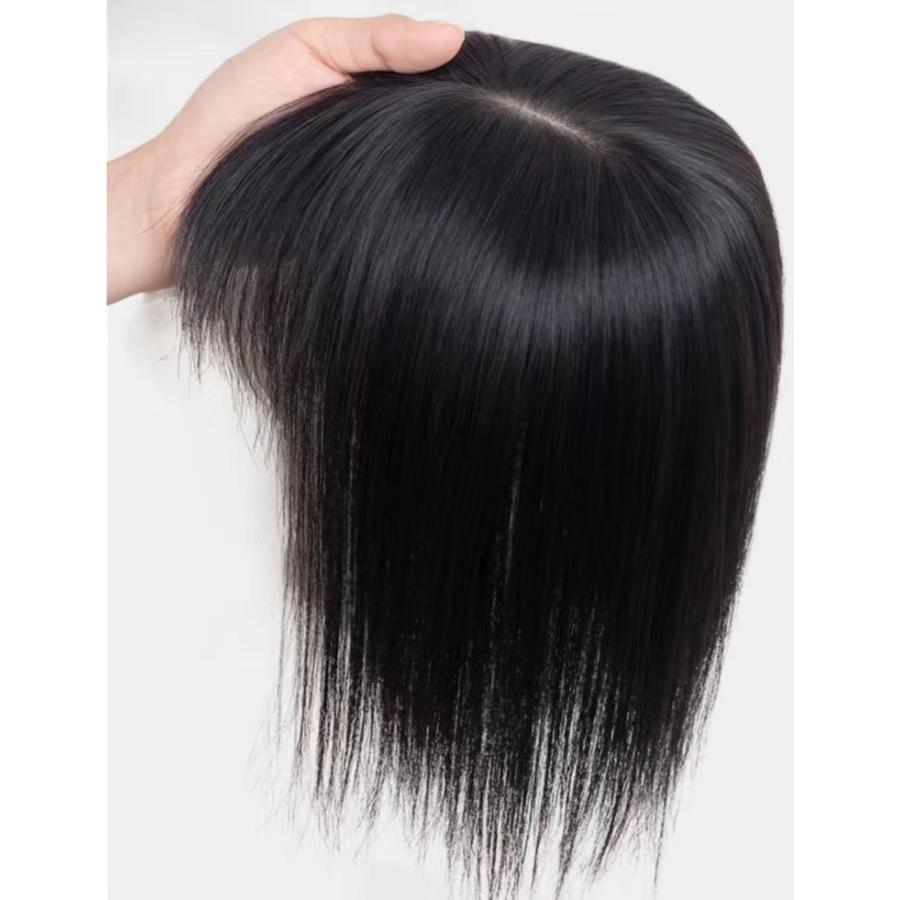 人毛100％ 部分ウィッグ 自然 高品質 20cm 医療用 ボブ ヘアピース