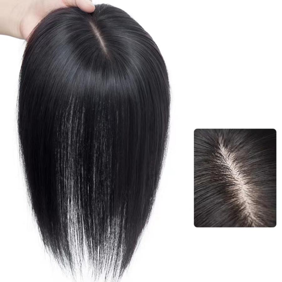 人毛100％ 部分ウィッグ 自然 高品質 20cm 医療用 ボブ ヘアピース