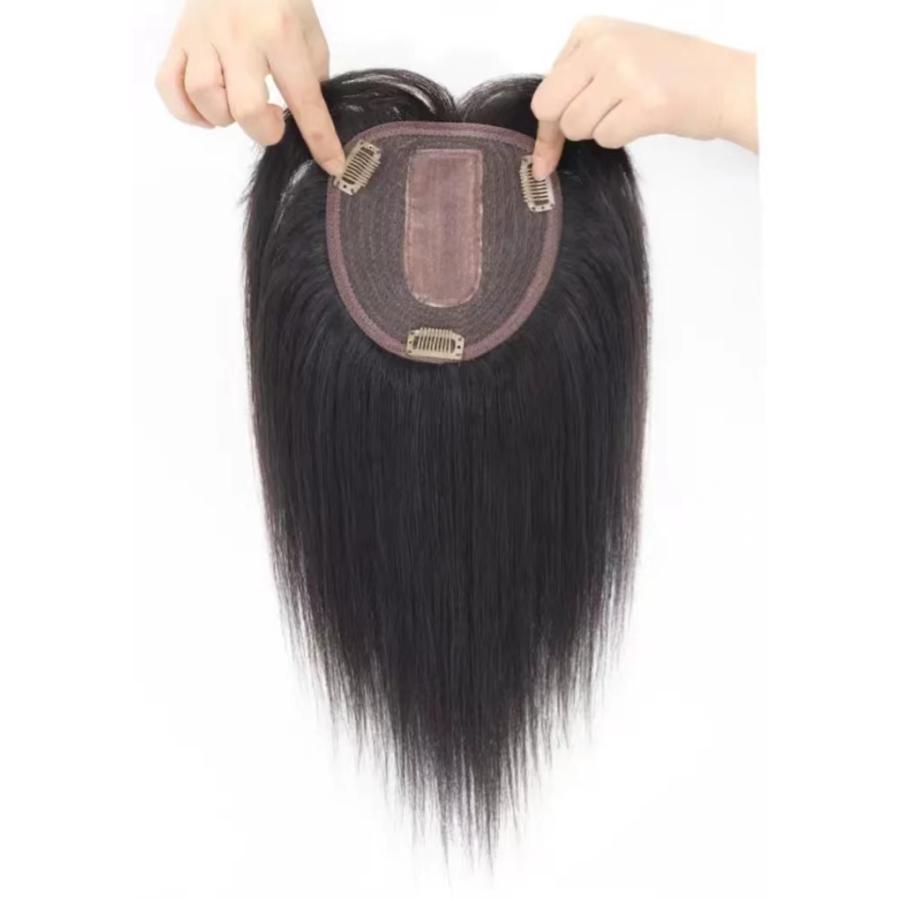 人毛♡レディース部分ウィッグロング 人毛100% 部分ウィッグ 自然 高品質 20cm 30cm 医療用 ロング