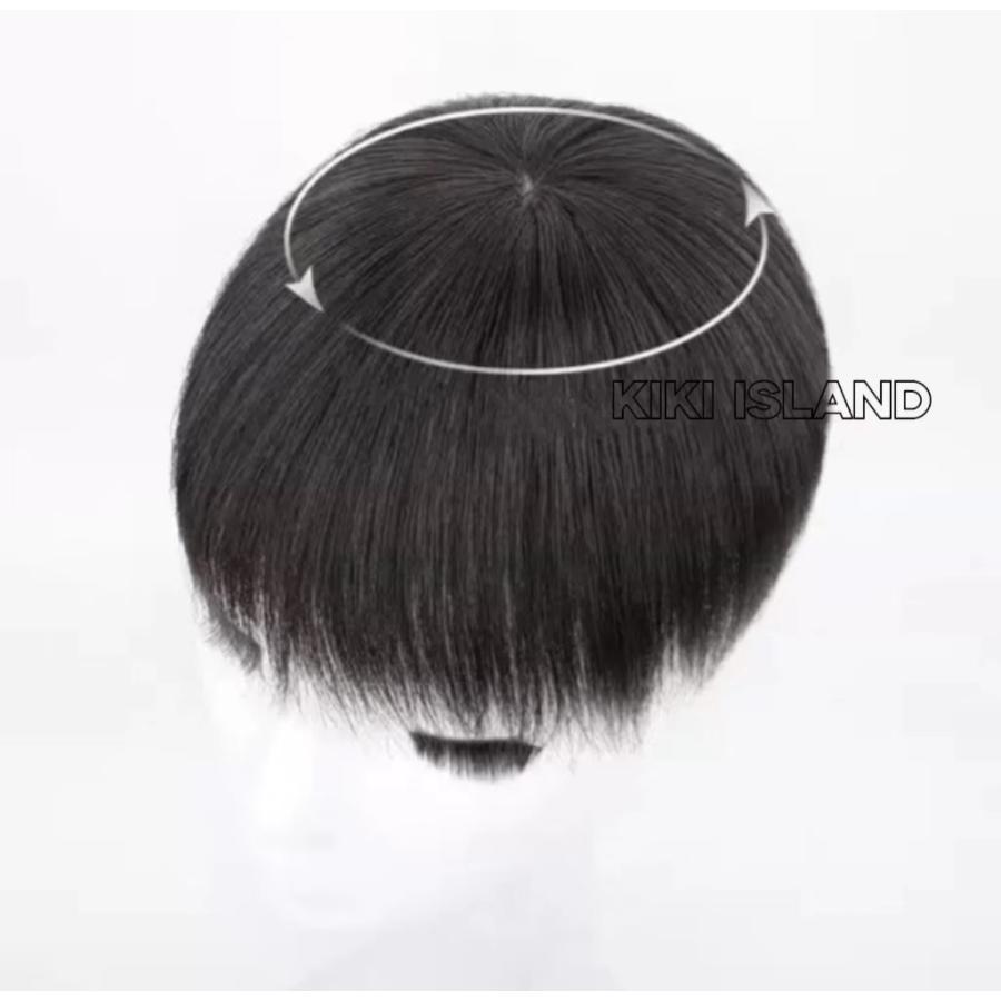 人毛100％ 部分ウィッグ 自然 高品質 15cm 医療用 ボブ ヘアピース