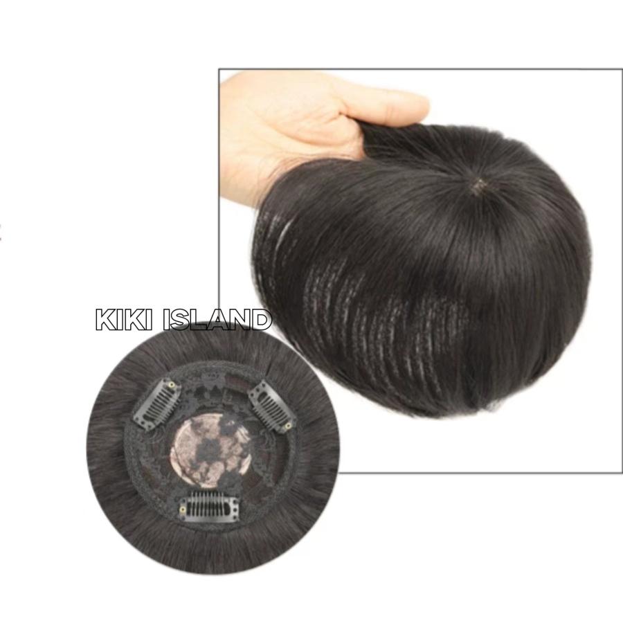 人毛100％ 部分ウィッグ 自然 高品質 15cm 医療用 ボブ ヘアピース