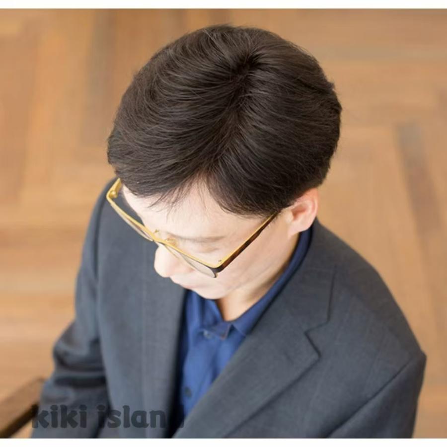 メンズウィッグ 人毛100% フルウィッグ ショートヘア メンズ 男性用