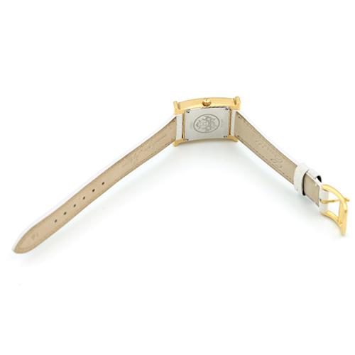 エルメス HERMES Hウォッチ HH1.201 GP×革 30mm×21mm レッド文字盤