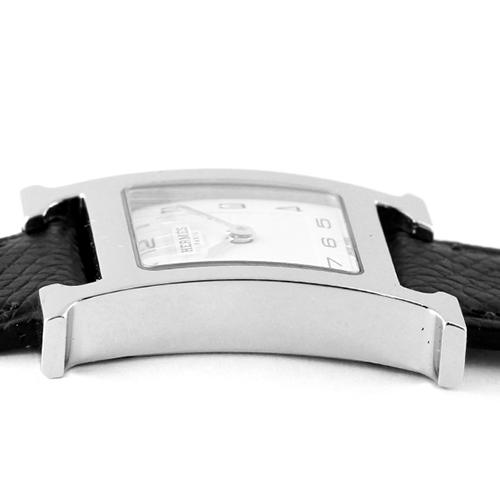 エルメス HERMES Hウォッチ HH1.210 SS×革 30mm×21mm 新型ホワイト文字
