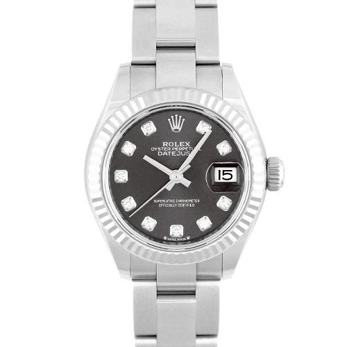 ロレックス ROLEX  デイトジャスト 28  279174G WG×SS  28mm ダークグレー文字盤  オイスターブレスレット 【レディース】【 | 