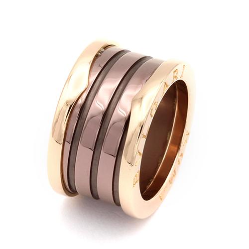ブルガリ BVLGARI B.ZERO1(ビーゼロワン) リング #50 750/PG×メタル 50