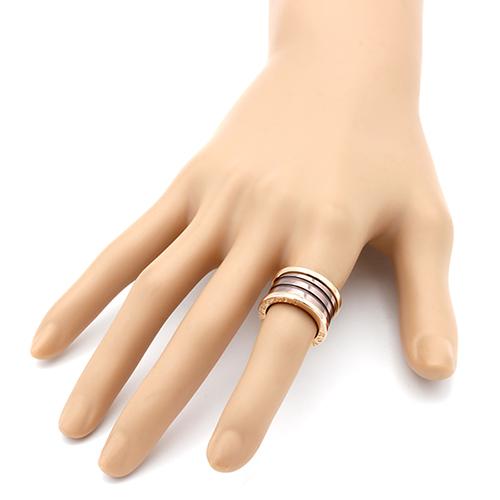 ブルガリ BVLGARI B.ZERO1(ビーゼロワン) リング #50 750/PG×メタル 50
