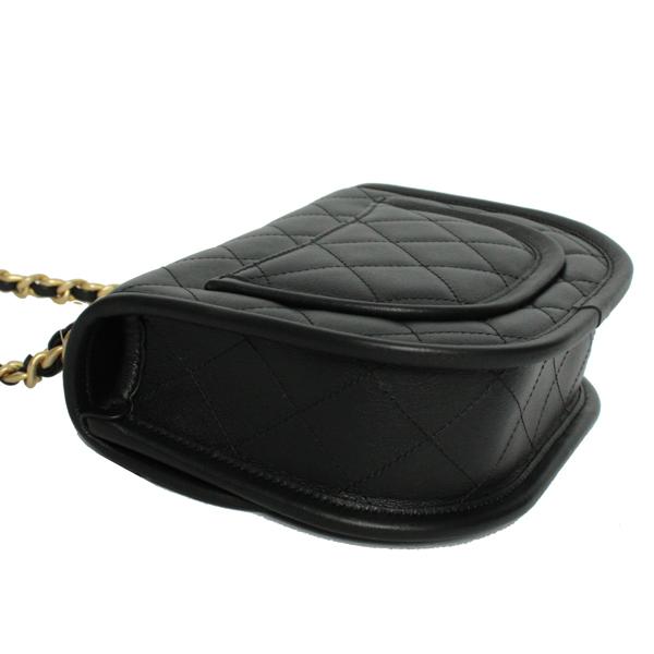 CHANEL シャネル バッグ メッセンジャーバッグ カーフレザー ブラック シルバー金具 AS4850【未使用】【D3780】の画像