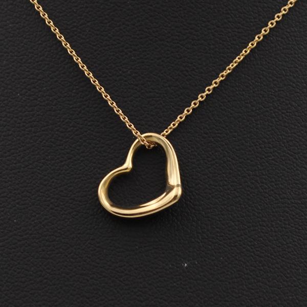 ティファニー　K18 オープンハート　ペンダントトップ ティファニー TIFFANY&CO. オープンハートネックレス K18 チェーン長さ