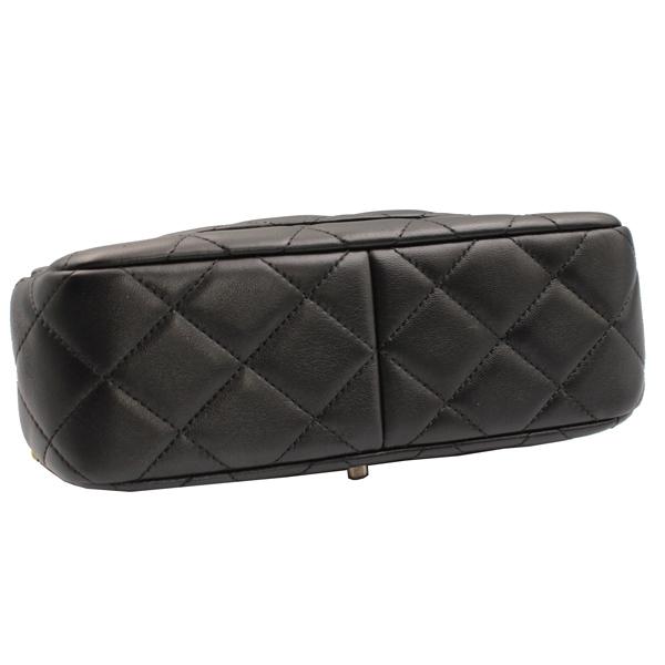 CHANEL シャネル ショルダーバッグ マトラッセシングルフラップチェーンショルダー ラムスキン マトラッセ ブラック ゴールド/シルバー金具 AS2979の画像