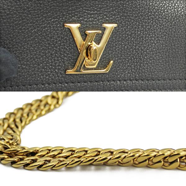 LOUIS VUITTON ルイヴィトン 財布 ロックミー・テンダー グレインカーフレザー ノワール×ホワイト ゴールド金具 M81560【D4733】の画像