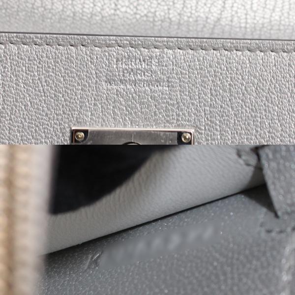 ★SALE【6da0738】エルメス ショルダーウォレット ケリーロングトゥーゴ― シェブルシャムキラ アルジャン シルバー金具 K刻印【中古】レディース HERMES - エルメス ケリーウォレット ロング トゥーゴー アルジャン