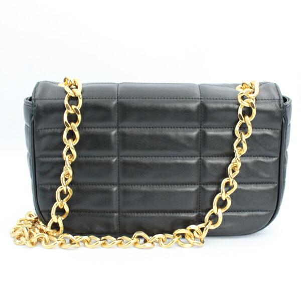 CELINE セリーヌ バッグ モノクローム チェーンショルダー カーフ ブラック ゴールド金具 111273EPZ.38NO【D6138】_2