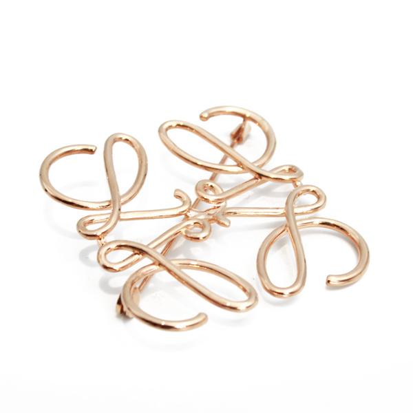 LOEWE ロエベ ブローチ アナグラム メタル( ローズゴールドメッキ