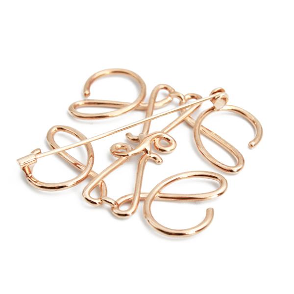 LOEWE ロエベ ブローチ アナグラム メタル( ローズゴールドメッキ