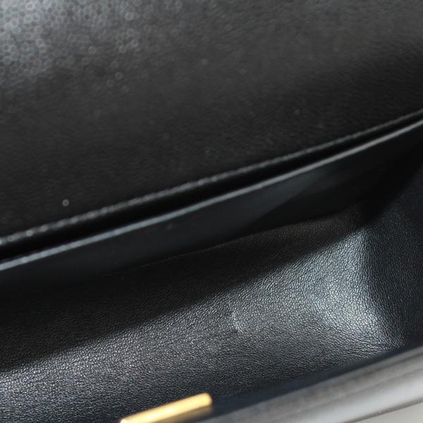 CHANEL シャネル バッグ ボーイシャネルハンドバッグ キャビアスキン ブラック ゴールド金具 A67086【D6768】の画像