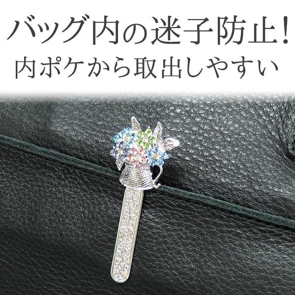 キークリップ バッグチャーム キラキラ フラワーバスケット 花 花籠 2