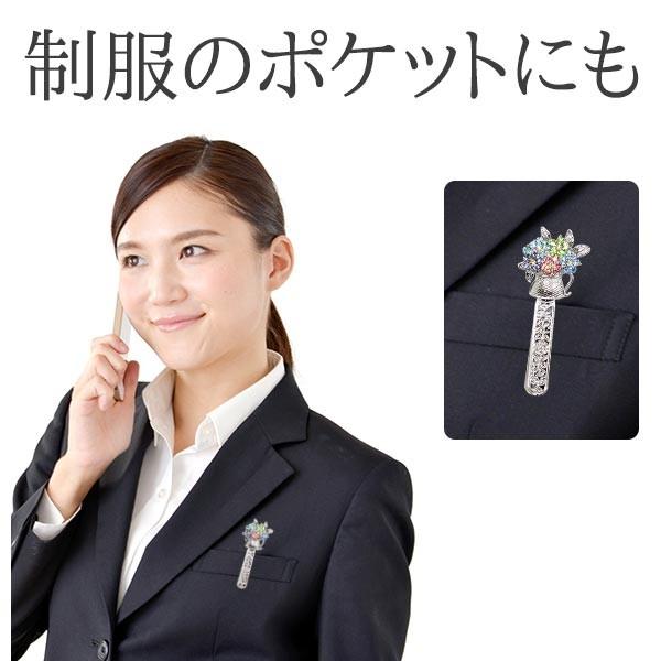 キークリップ バッグチャーム キラキラ フラワーバスケット 花 花籠 2