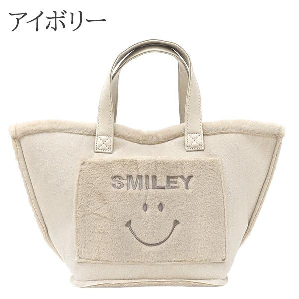 トートバッグ ミニ フェイクムートン SMILEY コラボ (190-17