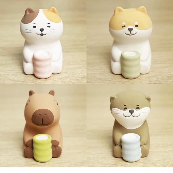 アロマポット 陶器 マスコット 素焼き かわいい 動物 芳香器 (210-11