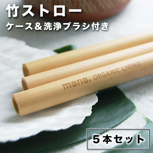 竹モチーフ ロングスプーンストロー 5本セット 竹ストロー 5本セット 約20cm〜21cm ケース付き 洗浄ブラシ付き