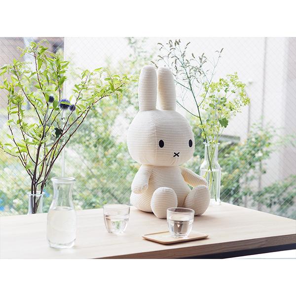 ミッフィーコーデュロイ ぬいぐるみ 50cm (240-11) 大き目 可愛い おしゃれ ライトピンク ダークグレー ホワイト Miffy Corduroy BONTON TOYSの画像