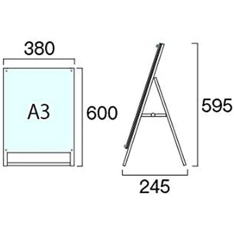 常磐精工　ブラックポスター用スタンド看板　A3縦片面ブラック　BPSSK-A3TKB