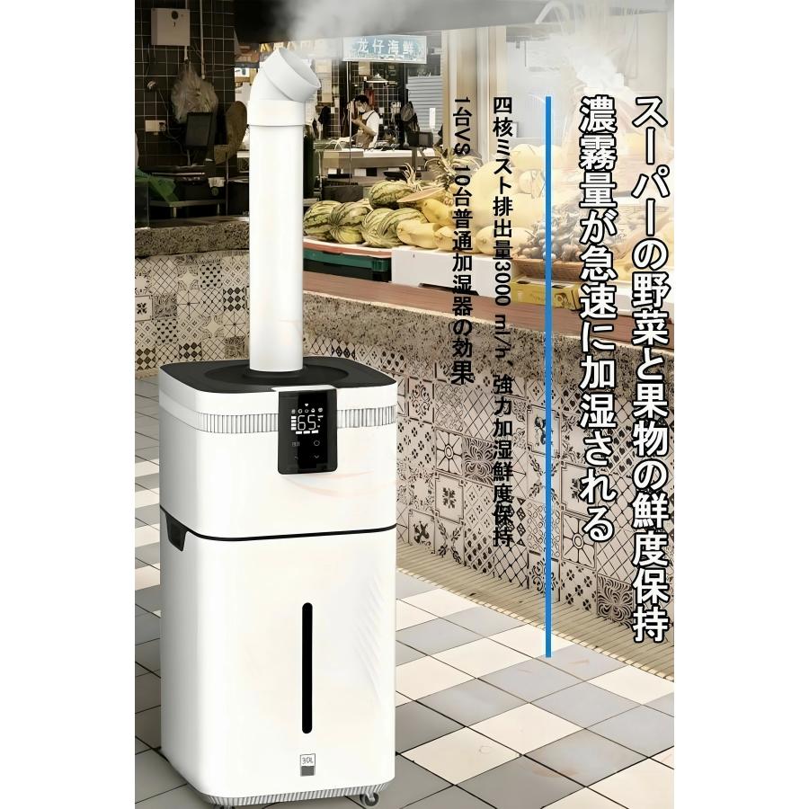 加湿器 大型 業務用 家庭用 大容量30L UV除菌＆業務用 湿度設定 超音波