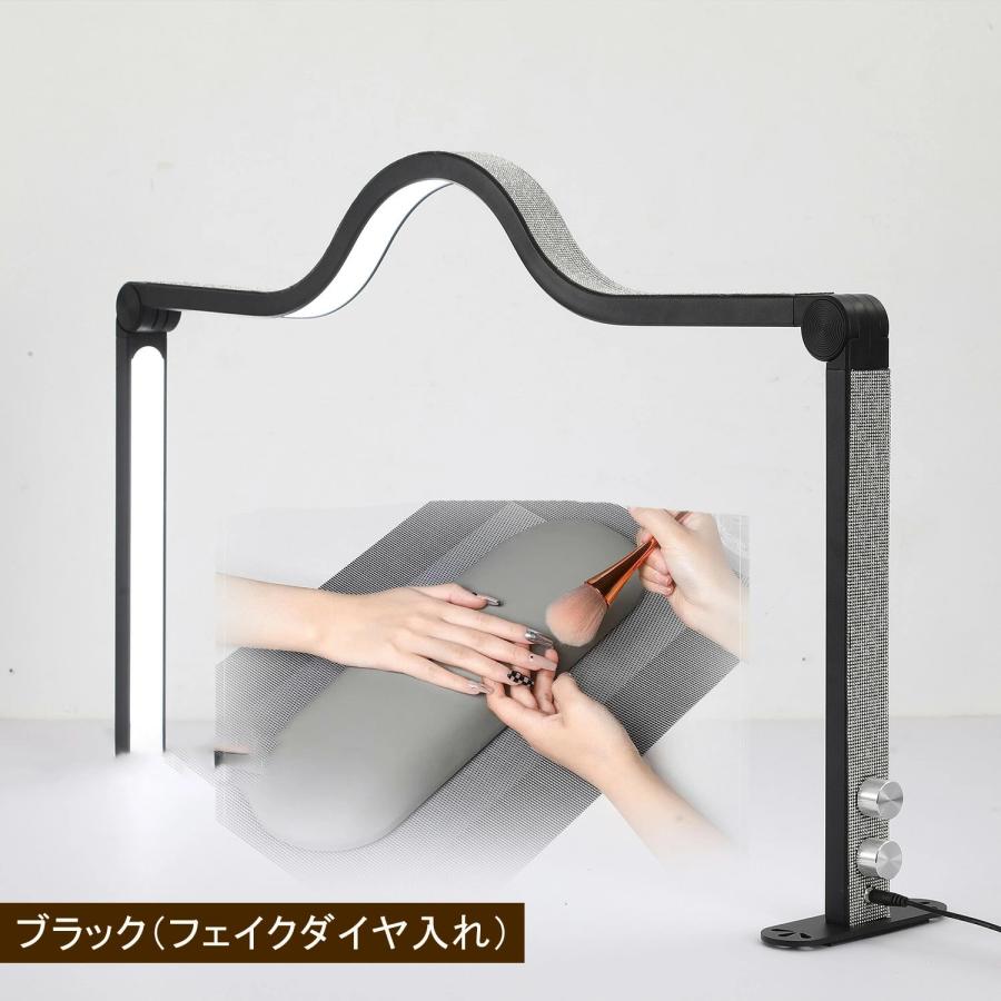 【1年保証】ネイルライト ledのみ uvなし ライト LED led 折りたたみ スタンドライト ネイリスト専用 作業 フェイクダイヤ入れ デスクライト LEDの画像