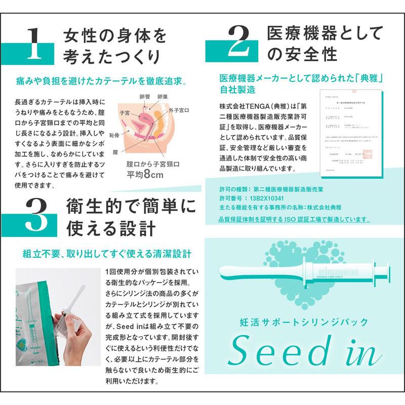 妊活 女性 妊娠 自宅 精液注入用 子宮カテーテル Seed in シードイン TENGAヘルスケア 3個｜tokiwadrug｜06