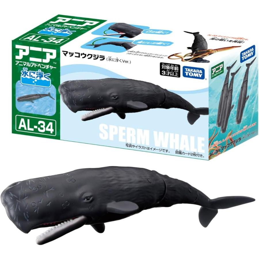アニア AL-34 マッコウクジラ (水に浮くVer.) : おもちゃのトキワ屋