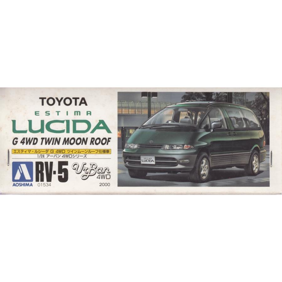 青島　トヨタ エスティマ ルシーダ G 4WD ツインムーンルーフ プラモデル Amazon.co.jp: アオシマ 1/24 エスティマ ルシーダ Sパケ RV G 4WD