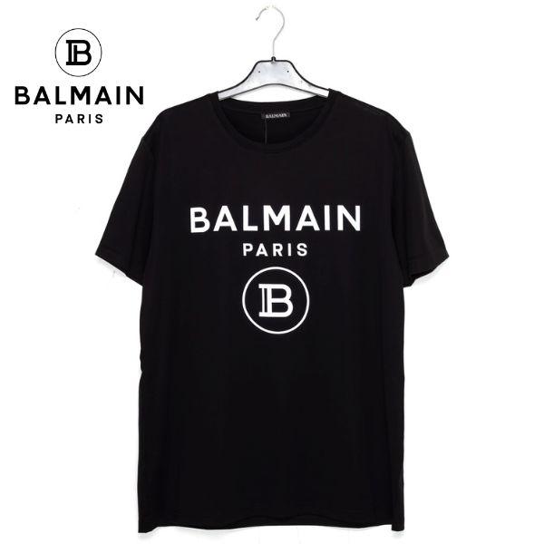 12784円 最大90％オフ！ 12784円 SALE 71%OFF 大特価 セール バルマン 12519 BALMAIN PARIS メンズ ブランド ロゴ 黒 Tシャツ