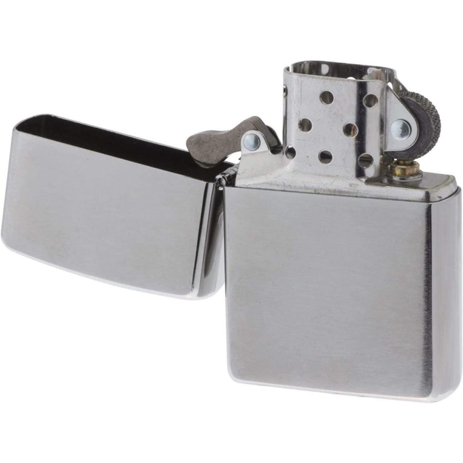 ZIPPO ジッポー【200】定番 クロームサテーナ ライター オイルライター シルバー 銀 シンプル ブラッシュ加工 スタンダード|tokizen|03