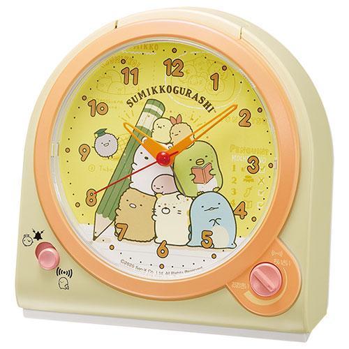 【絶品】 セイコー(SEIKO) CQ162Y(黄色パール塗装) 目覚まし時計 すみっこぐらし 置き時計