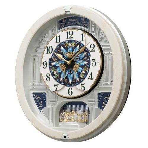 セイコー(SEIKO) RE604A からくり・アミューズ 掛時計 ウェーブシンフォニー アイボリーマーブル模様