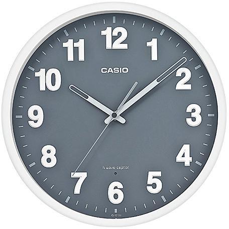 CASIO（カシオ） IQ-1012J-8JF ホワイト・グレー 電波掛け時計 : 特価