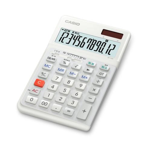 CASIO(カシオ) JE-12D-WE-N ホワイト 人間工学電卓 右手使用向け 12桁の画像