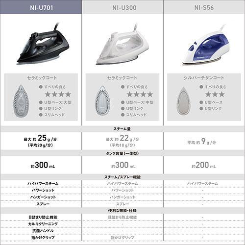 パナソニック(Panasonic) NI-U701-K ブラック コード付きスチーム