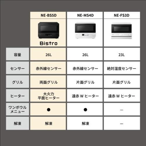【長期5年保証付】パナソニック(Panasonic) NE-BS5D-K(ブラック)Bistro（ビストロ）オーブンレンジ 26L_2