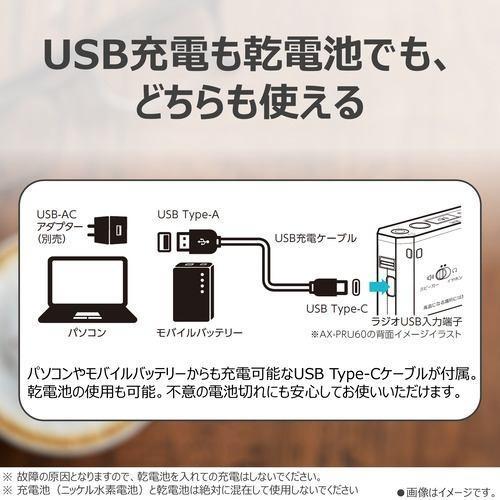 Aurex(オーレックス) AX-PRU60K ブラック ポケットラジオ デカ文字表示