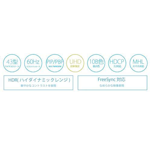 ジャパンネクスト(JAPANNEXT) JN-IPS4302UHDR(ブラック) 43型ワイド 4K液晶モニター｜tokka｜05