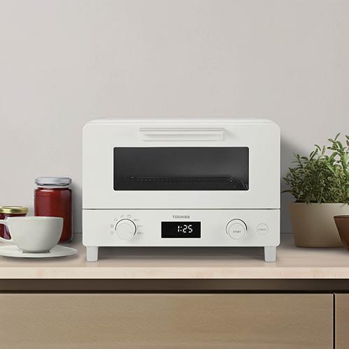 東芝(TOSHIBA) HTR-W7-W ミルキーホワイト オーブントースター : 特価